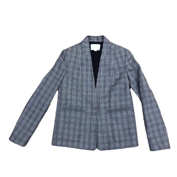 ALEXANDER WANG Wool Blazer Jacket Women's 4 Designer Plaid Grey Coat​​ - Picture 1 of 16
